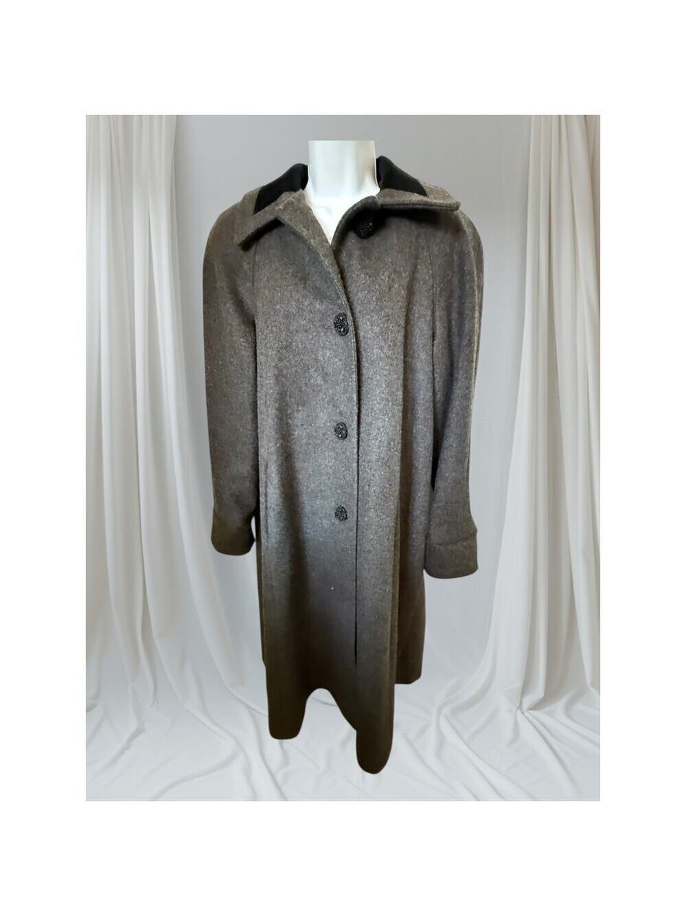 Vintage Jofeld Wool Blend Overcoat Women’s Long Button Front Coat Mexico